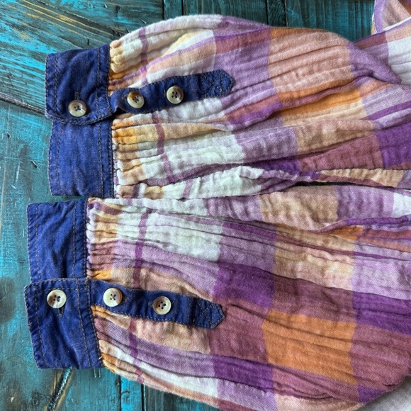 Free People Olivia Plaid Button Down Shirt Size Small Oversized 100% Cotton - Picture 12 of 13